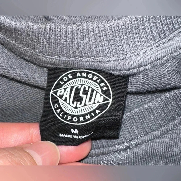 PacSun Diana Cinched Crew Neck Cropped Sweatshirt - Size M - Picture 8 of 8